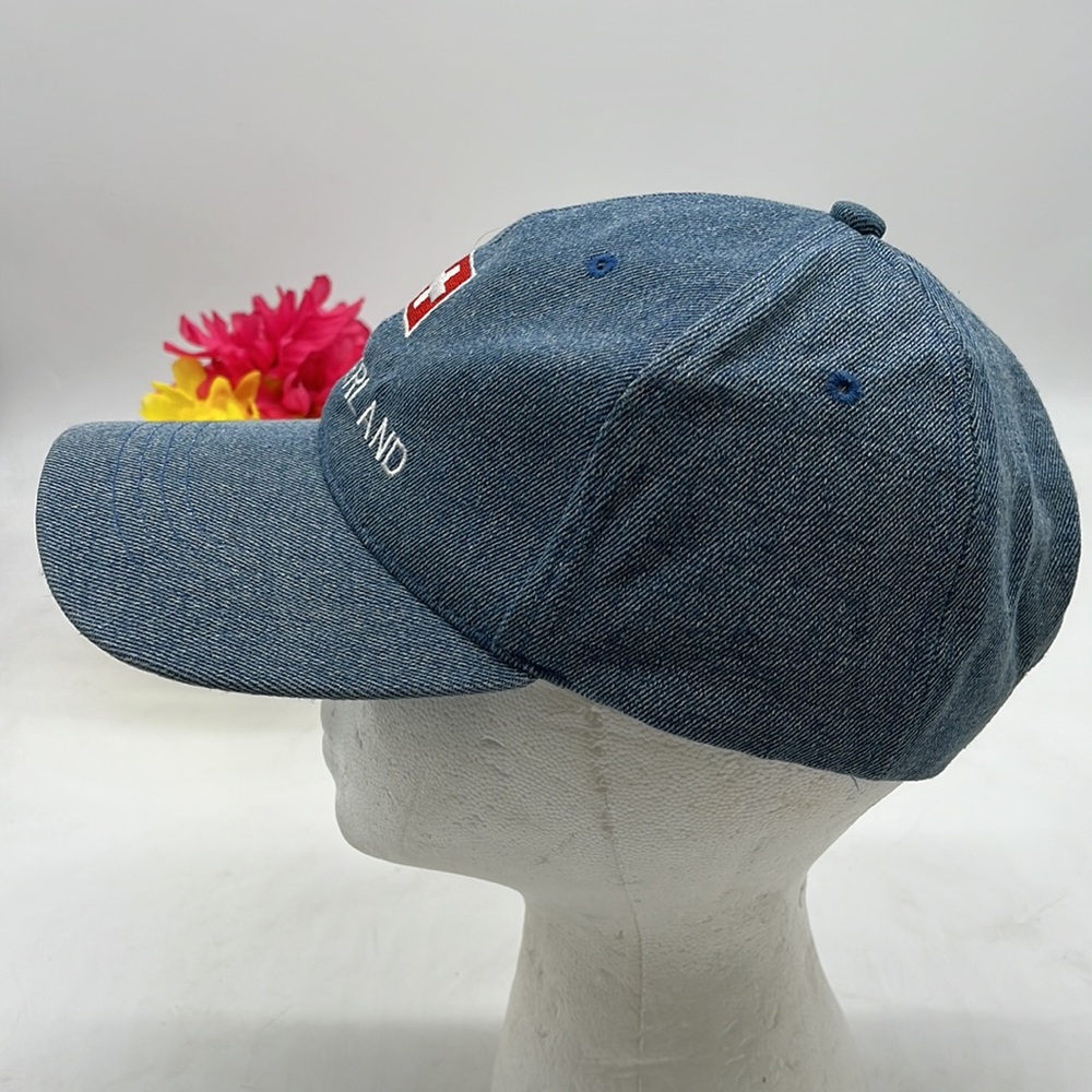 Switzerland Denim Baseball Hat with embroidered logo HT3423B - Picture 2 of 6